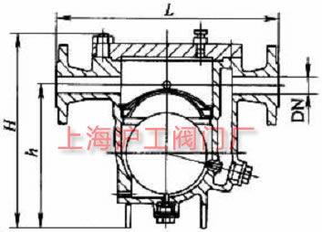 CS41H-16、CS41H-16C、CS41-25、CS41-40 型自由浮球式蒸汽疏水閥主要外形及結(jié)構(gòu)尺寸示意圖
