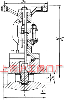 Z61H��Z61Y��Z61W �� PN100~PN160 �в庸Шʽ�l�y��Ҫ���μ��Y(ji��)��(g��u)�ߴ�ʾ��D