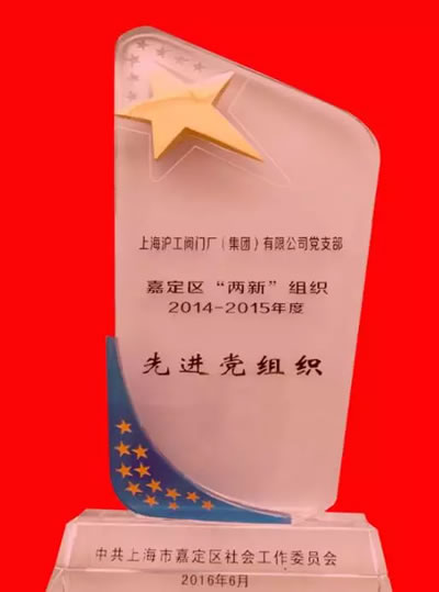 上海滬工閥門廠(集團(tuán))有限公司 - 上海市“兩新”先進(jìn)黨組織榮譽(yù)獎(jiǎng)牌